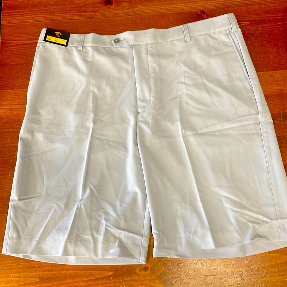 Monterey Club golf shorts. Large sizes. 80% Poly 15% Rayon.  5% Spandex